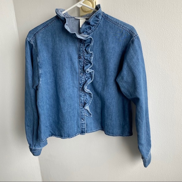 H&M Jean shirt/top XS - Picture 5 of 5